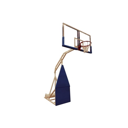 Стойка баскетбольная мобильная складная с гидравлическим механизмом, массовая, вынос 1,6 м фото