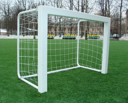 Ворота мини-футбольные/гандбольные алюминиевые 1,2х0,8 м, складные фото